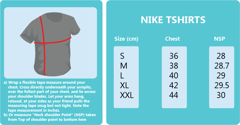 Nike Pro Combat Shirt Size Chart