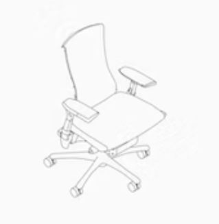 Embody Chair Dimensions Graphic