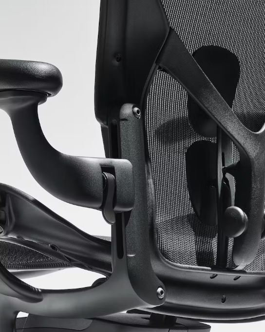 Aeron Chair Components with a Mineral Finish