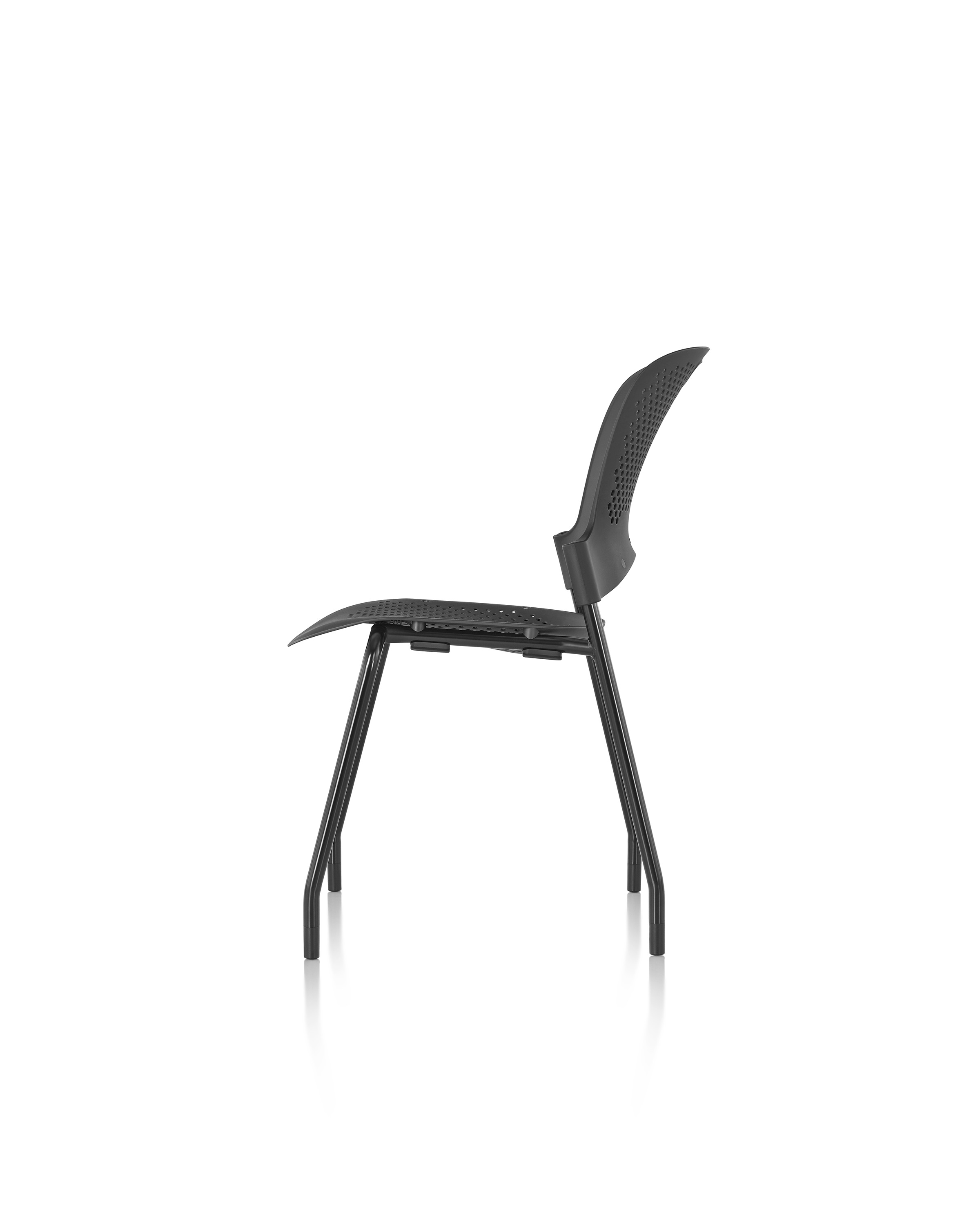 Side View Black Caper Chair