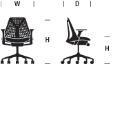 SAYL Chair Dimensions Graphic