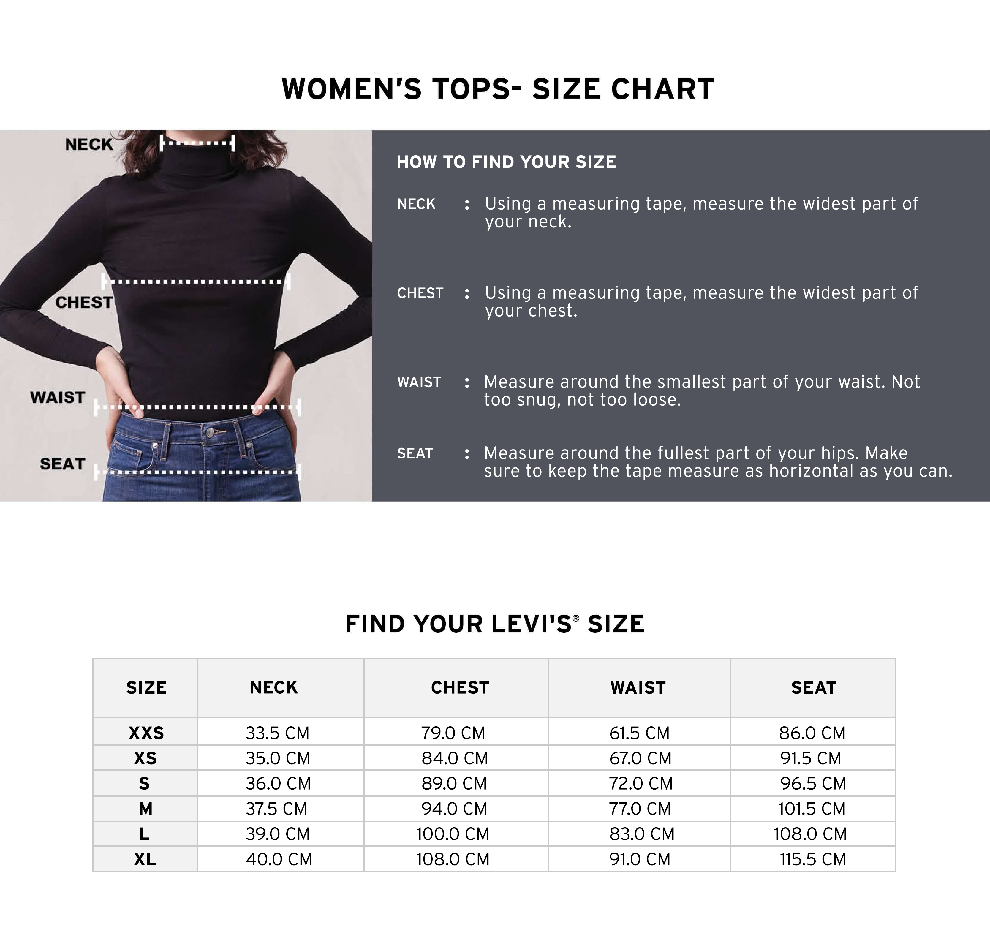 levis find your size