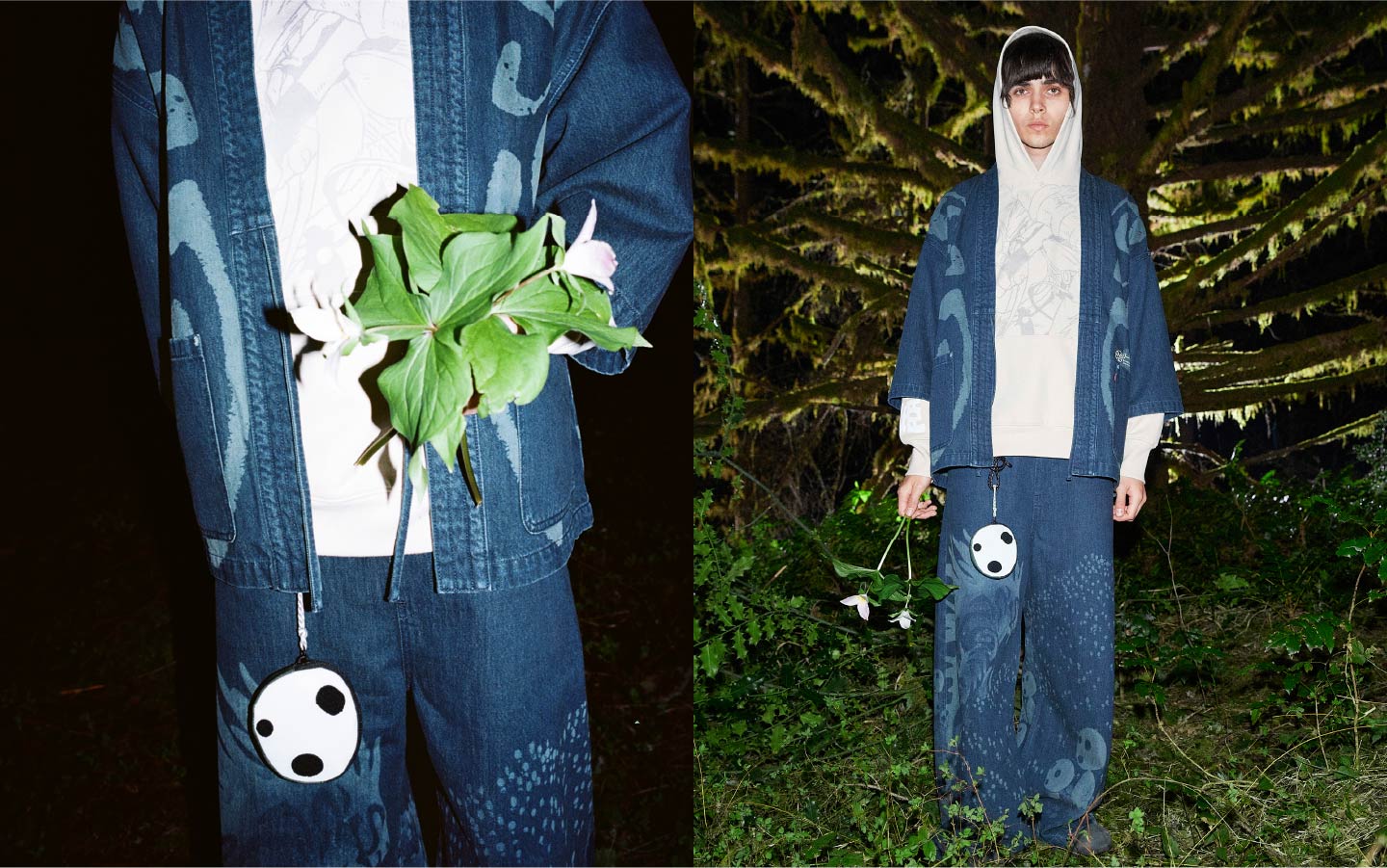 Man styled in Levi's x Princess Mononoke hoodie and kimono collection - Levi's Hong Kong