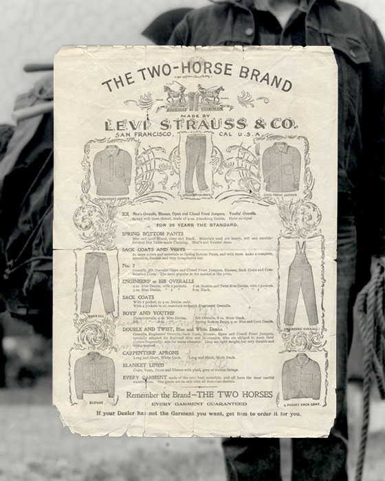 An old brochure from Levi Strauss and Co Levi's hong kong
