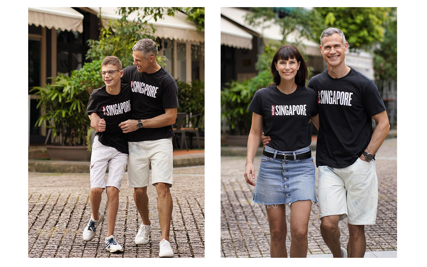 Levi's 父親節限定: 一位男士與他的妻子和兒子身穿Levi's T恤- Levi's 香港
