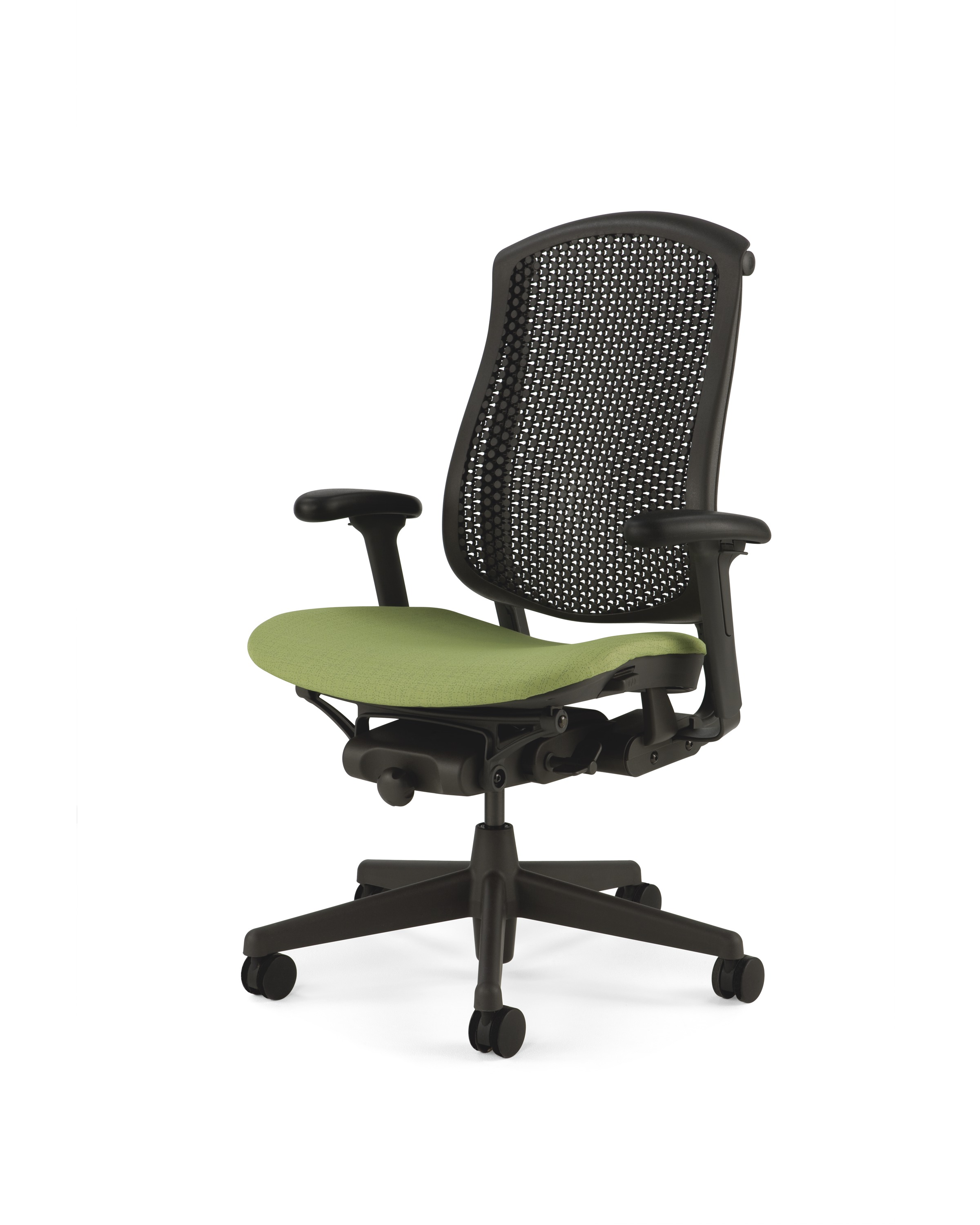 Celle Chair with Black Back and Green Seat