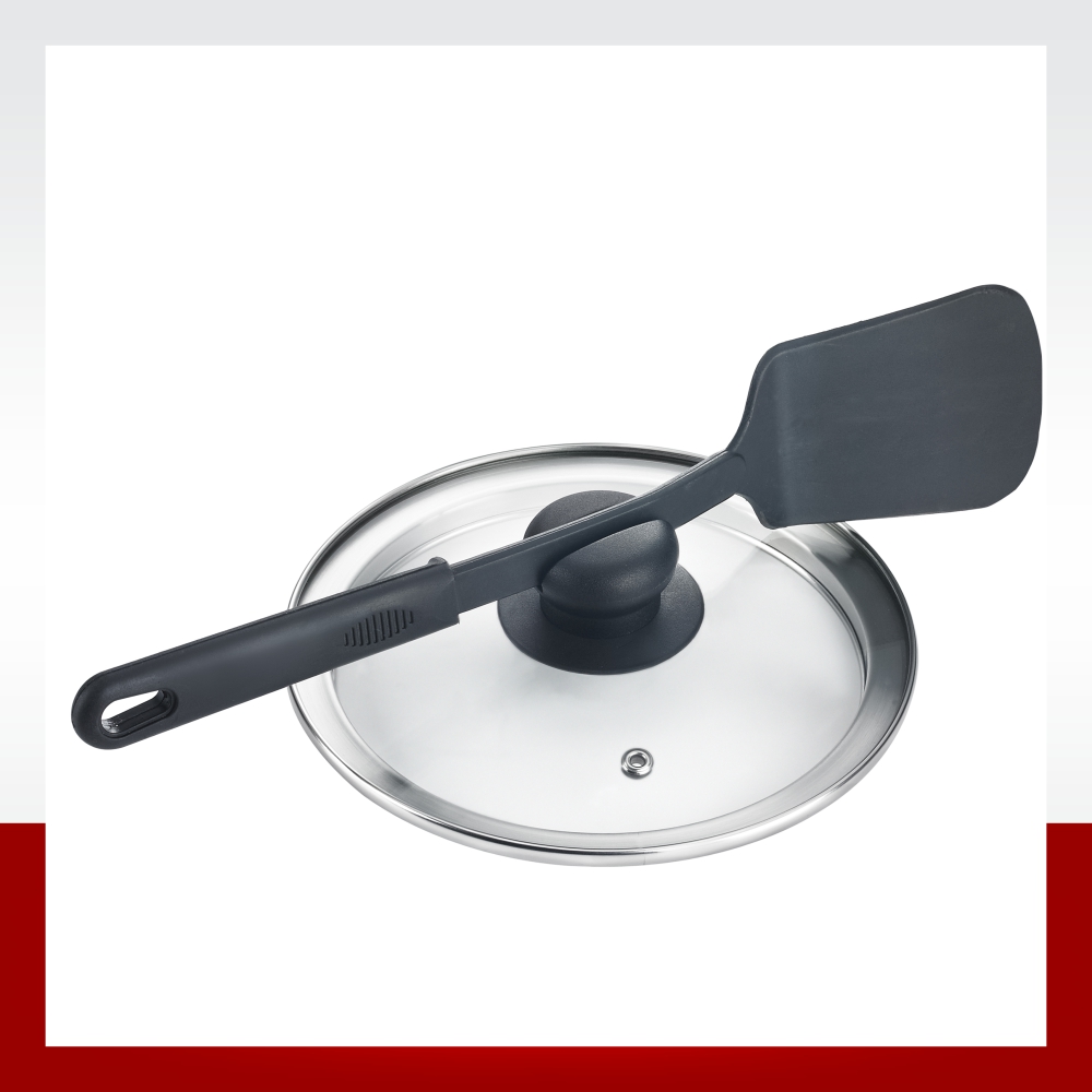 GLASS LID WITH LADLE HOLDER